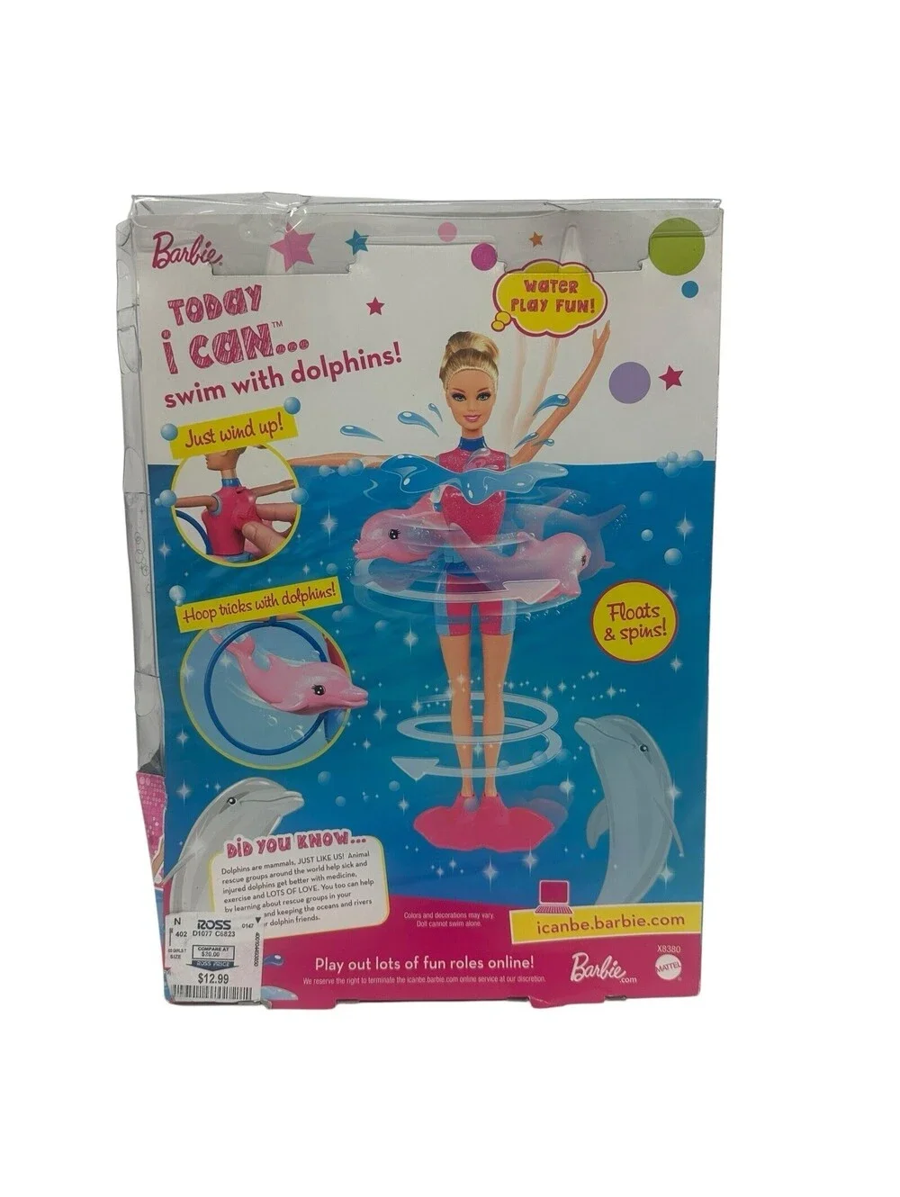 Barbie I Can Be... Splash and Spin Dolphin Trainer Doll 2012 Mattel X8380